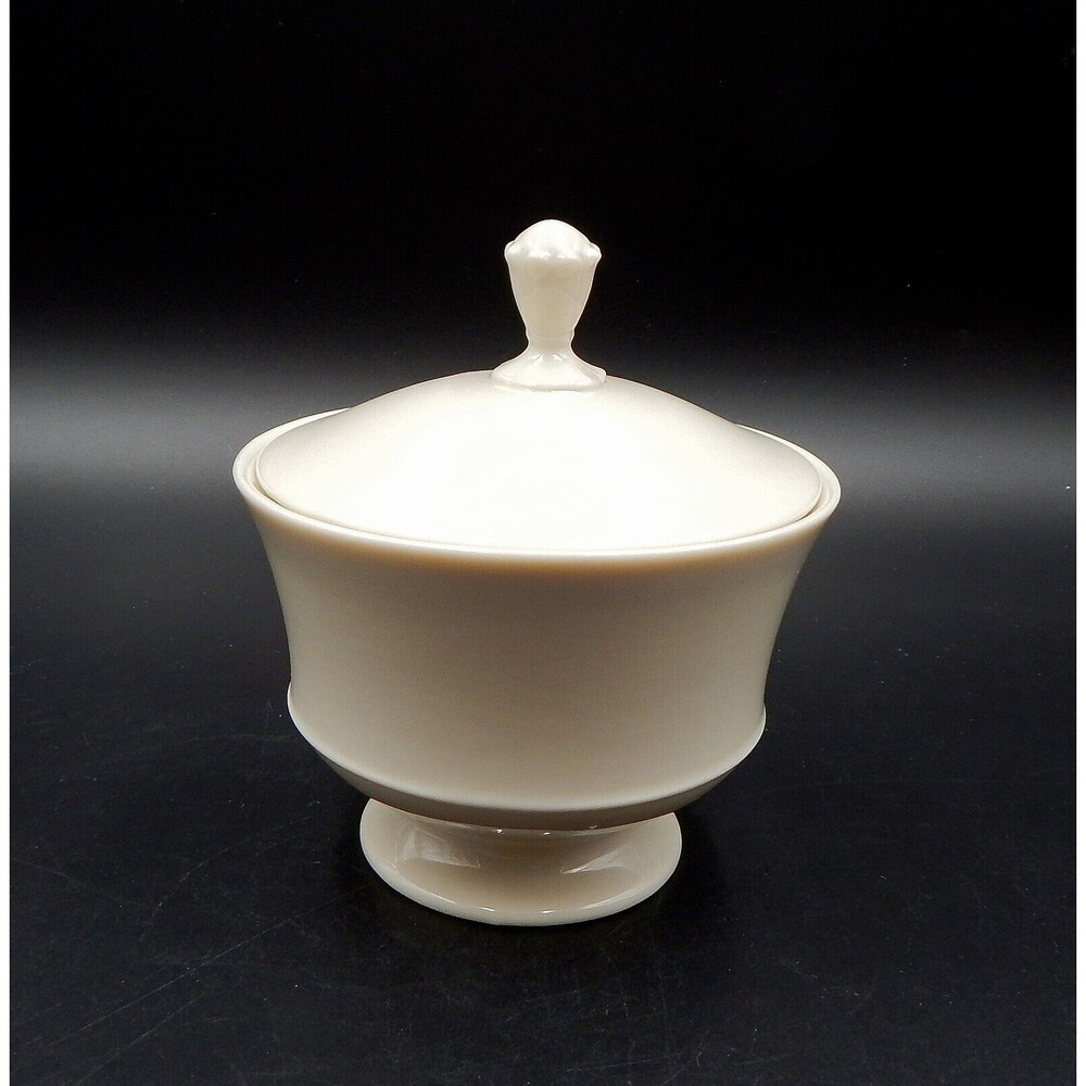 Lenox USA Lyric Special Footed Candy Dish Lidded Compote Jar 5 Inch